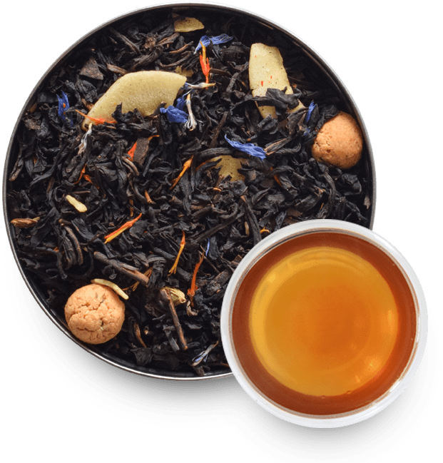 Loose Leaf Teaand Tea Cup PNG Image