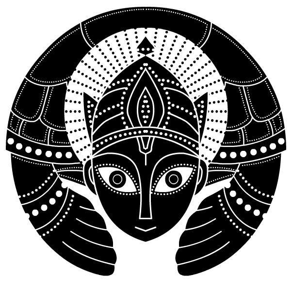 Lord Balaji Blackand White Vector Art PNG Image