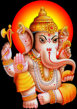 Lord Ganesh Illustration PNG Image