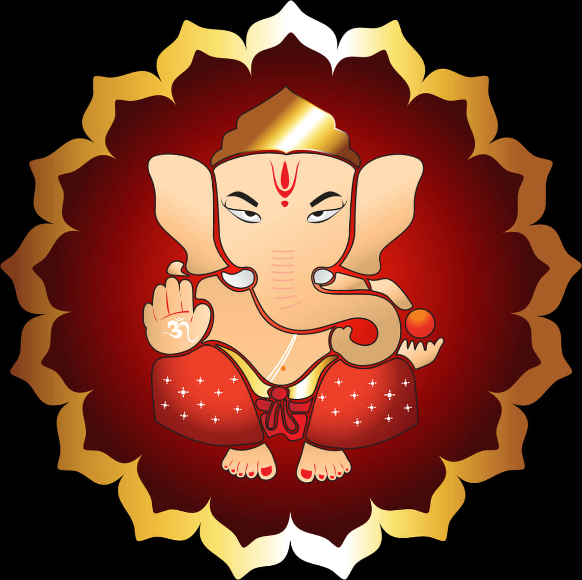 Lord Ganesha Vector Illustration PNG Image