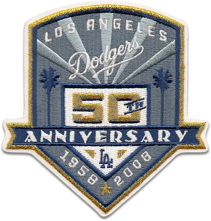 Los Angeles Dodgers50th Anniversary Patch PNG Image