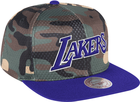 Los Angeles Lakers Camouflage Cap PNG Image