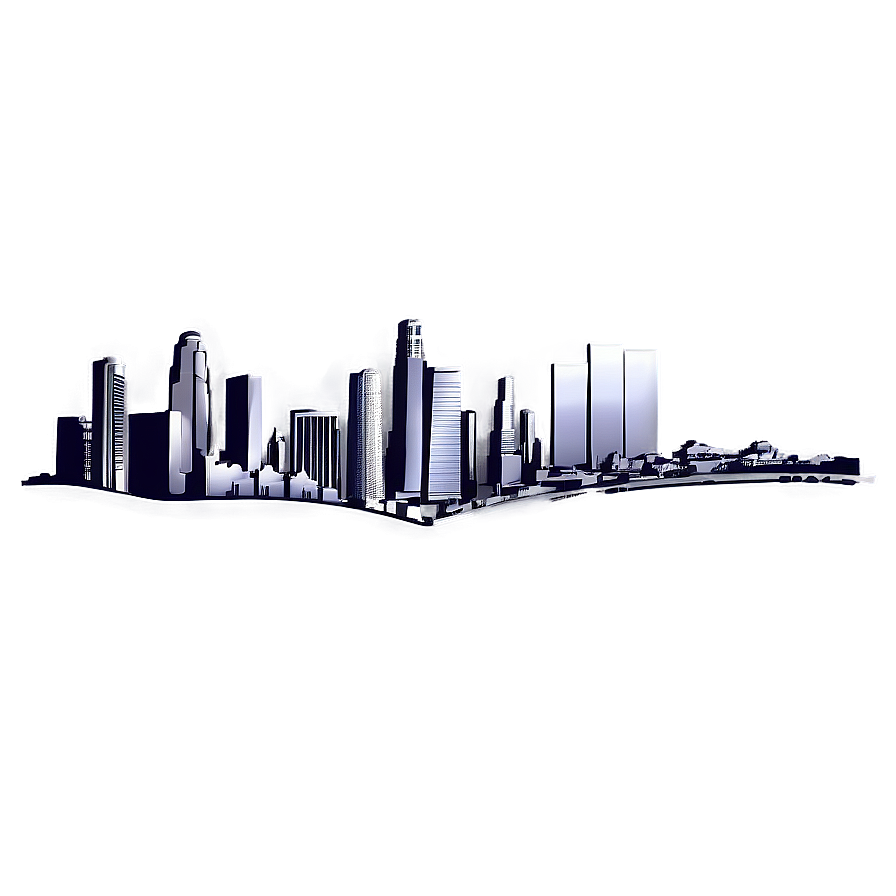 Los Angeles Skyline Aerial View Png Oxx76 PNG Image