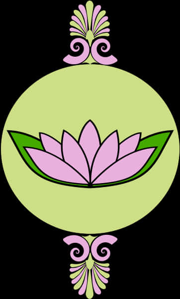 Lotus Flower Graphic Art PNG Image