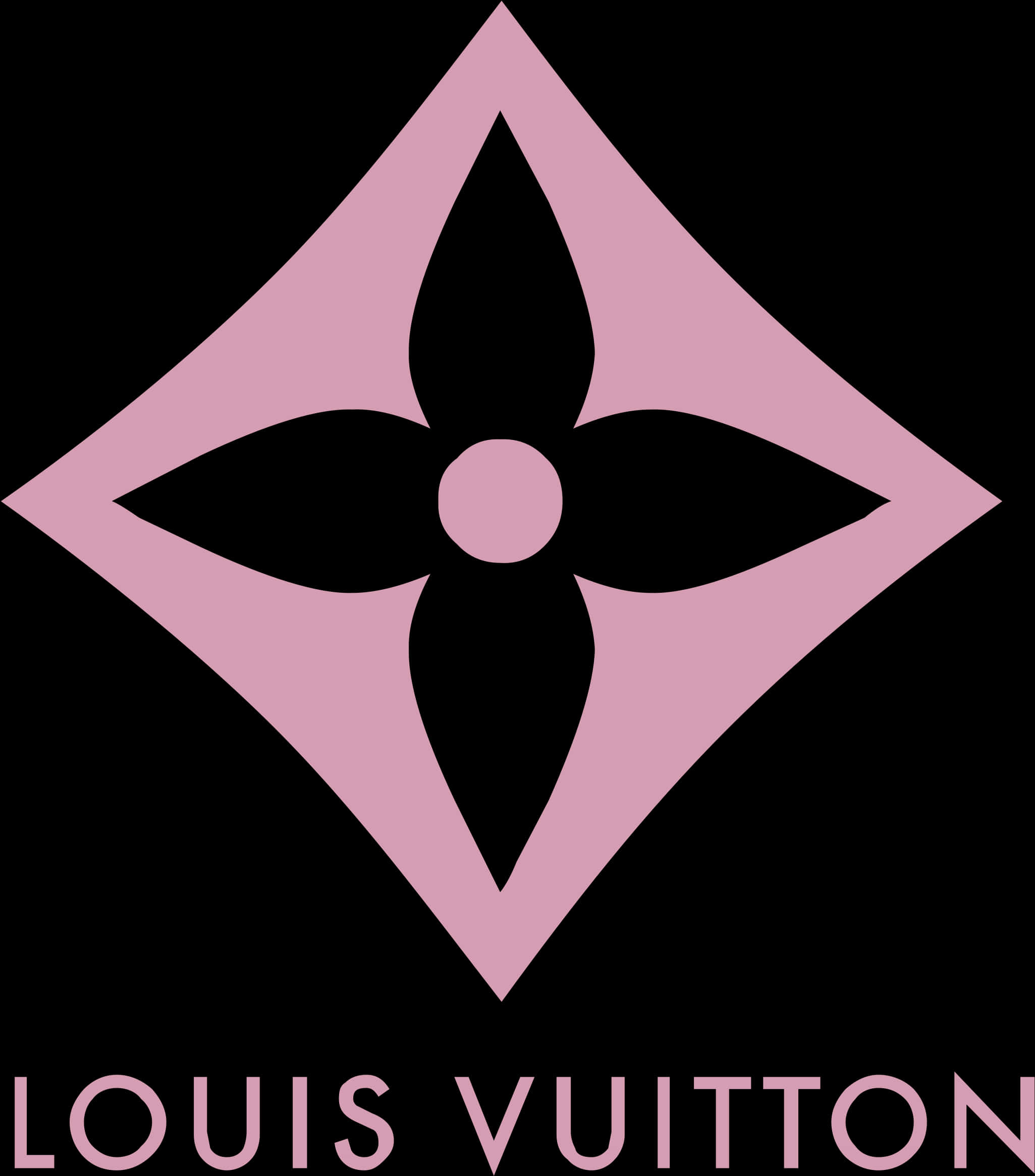 Louis Vuitton Flower Monogram Logo PNG Image