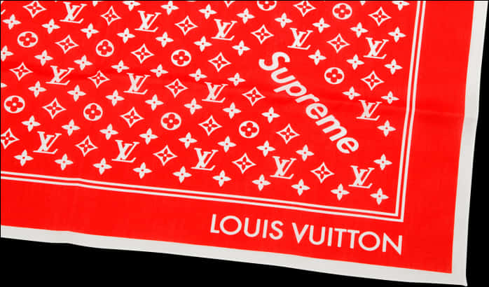 Louis Vuitton Supreme Collaboration Scarf PNG Image