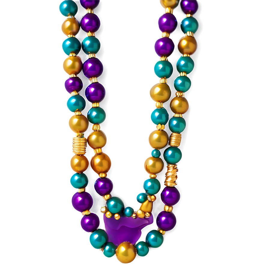 Louisiana Mardi Gras Beads Png Cop PNG Image