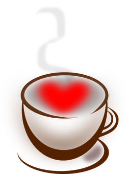 Love Aroma Coffee Cup PNG Image