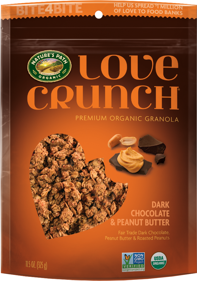 Love Crunch Granola Peanut Butter Chocolate Package PNG Image