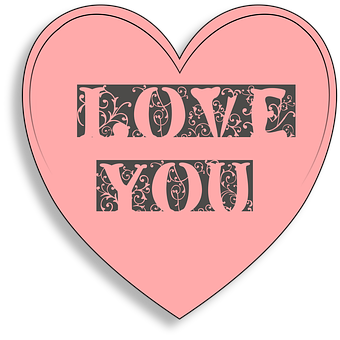 Love Declaration Heart Graphic PNG Image