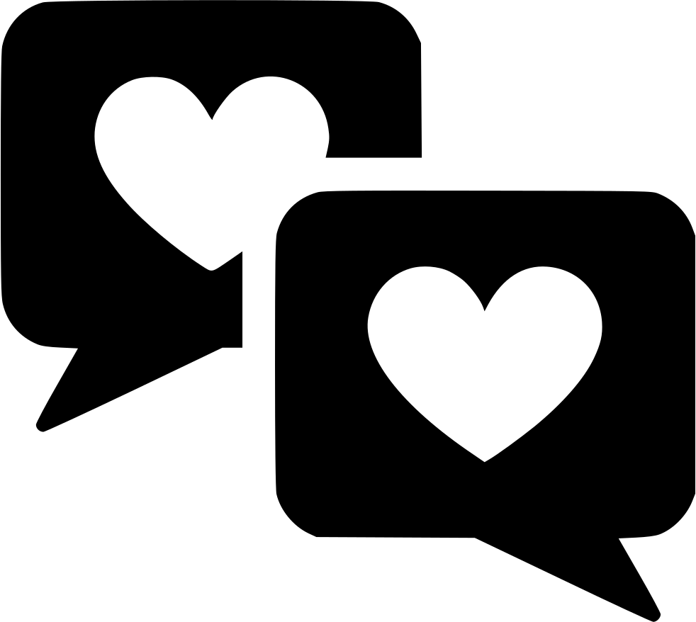 Love Dialogue Bubbles Vector PNG Image