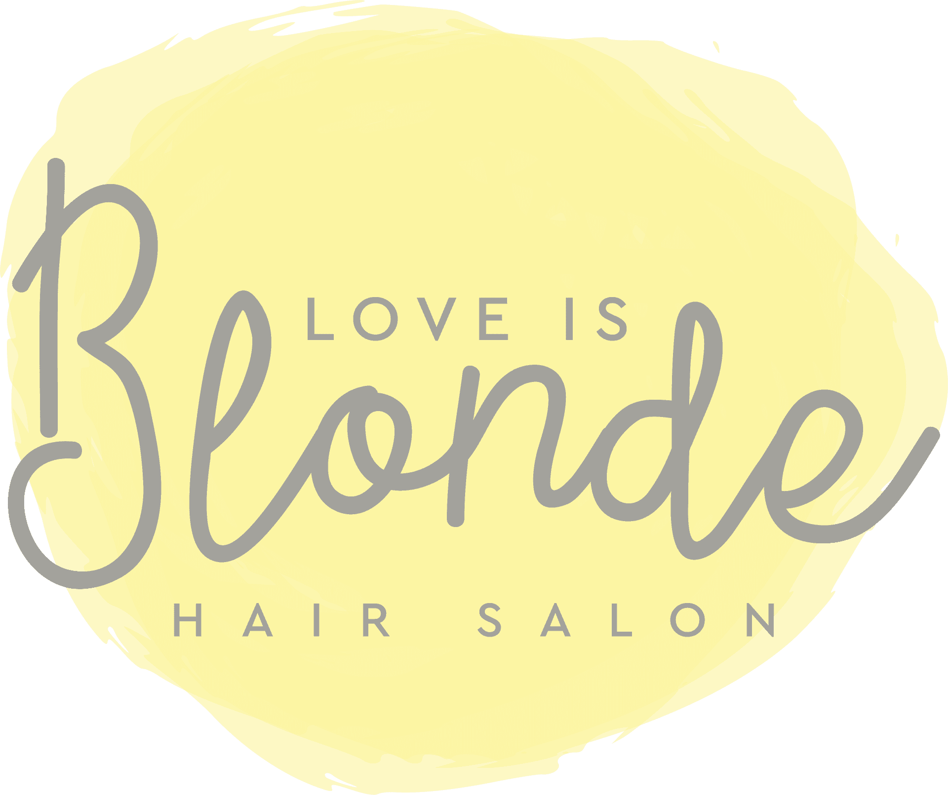 Love Is Blonde Hair Salon Logo PNG Image