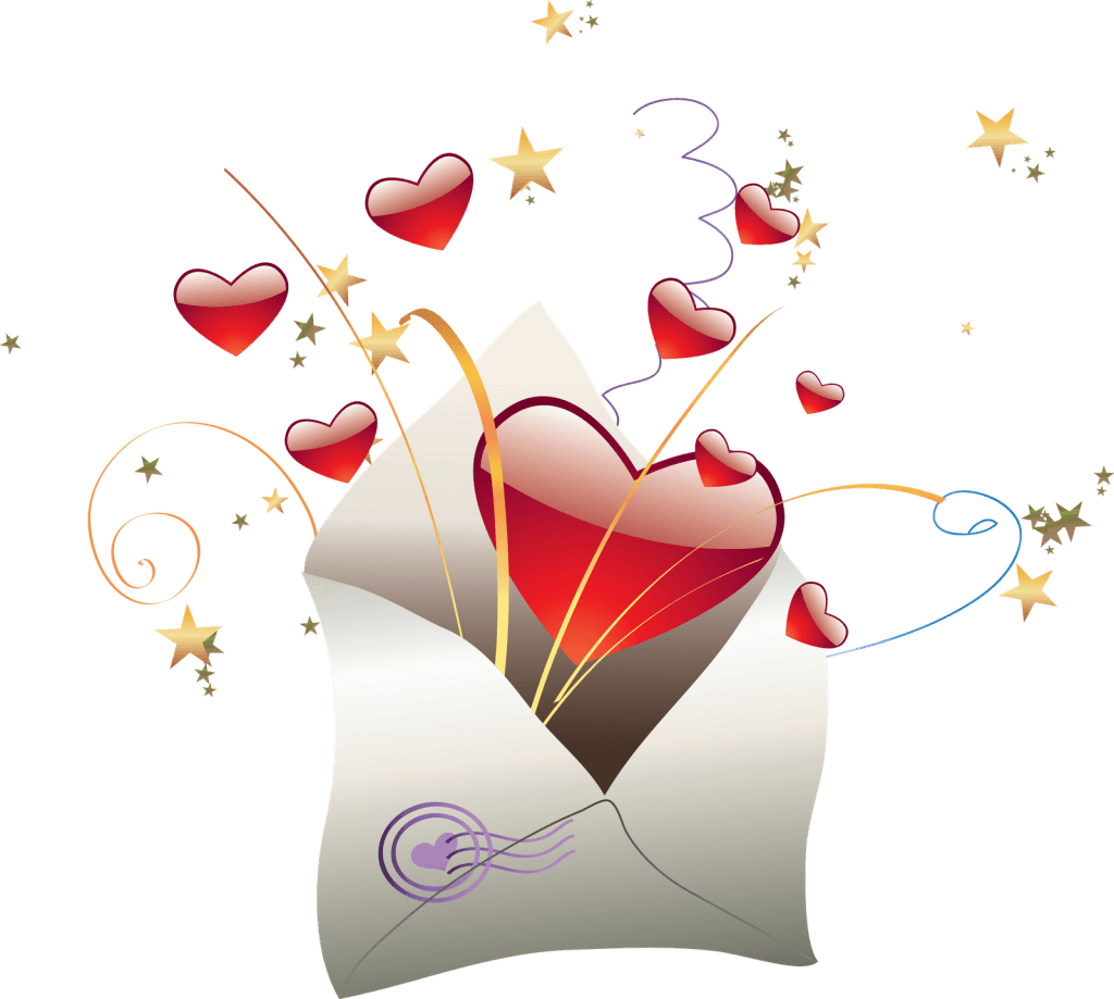 Love Letter Explosion Graphic PNG Image