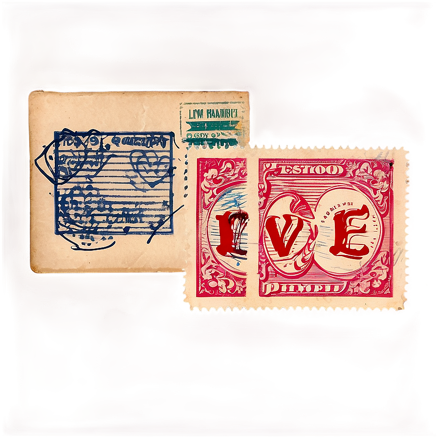 Love Postcard Stamp Png Aix PNG Image