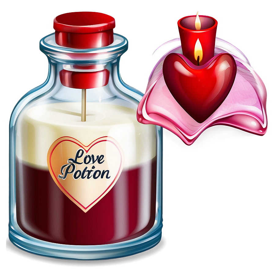 Love Potion With Candle Png 06292024 PNG Image