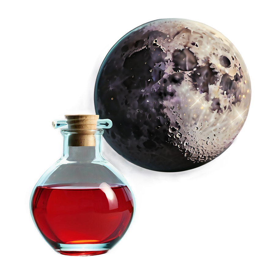 Love Potion With Moon Png Oiu PNG Image