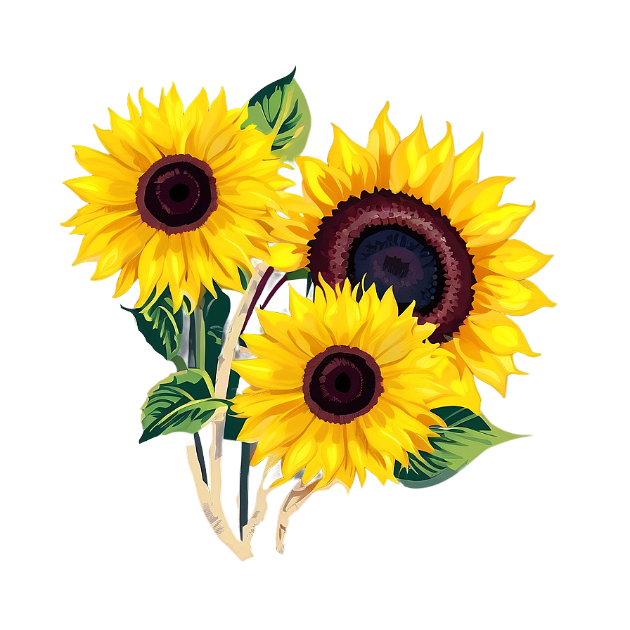 Love You Sunflower Bouquet Png Bxn48 PNG Image