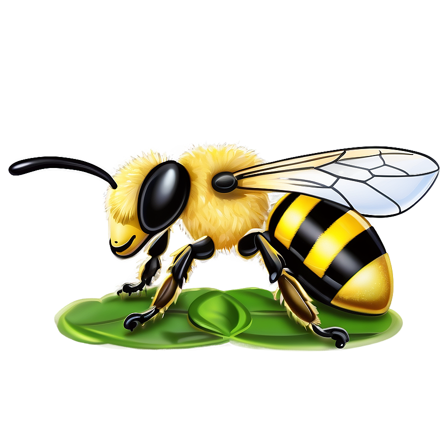 Lovely Bee Graphic Png Biw PNG Image