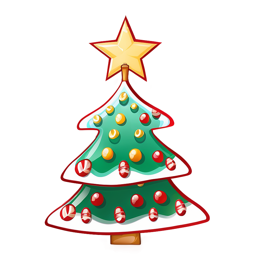 Lovely Christmas Tree Drawing Png Cxh PNG Image