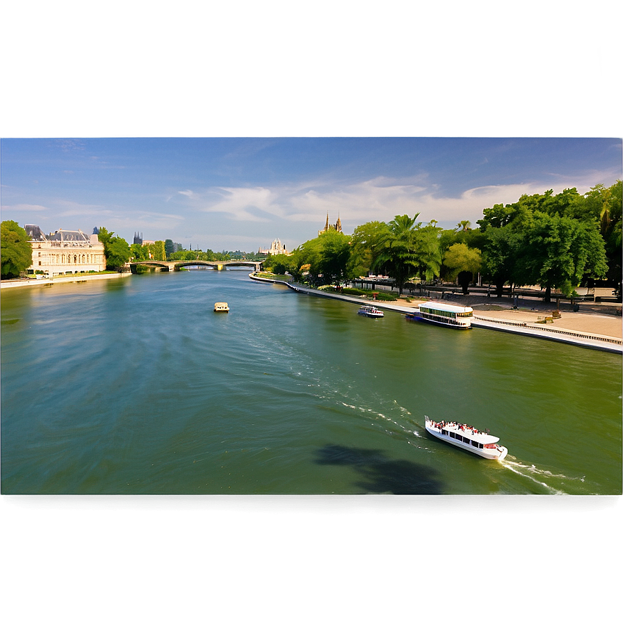 Lovely Seine River View Png 2 PNG Image