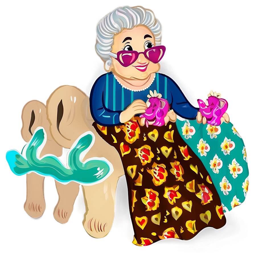 Loving Abuela Clipart Png Pdd50 PNG Image