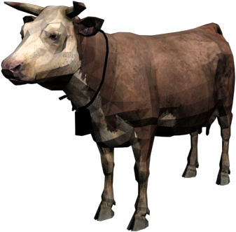 Low Poly Cow Model.png PNG Image