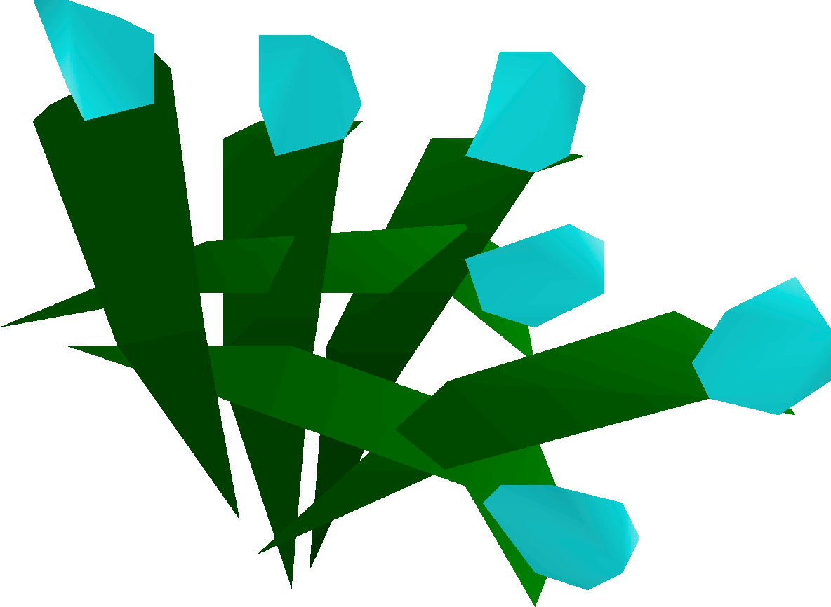 Low Poly Crystalsand Leaves PNG Image