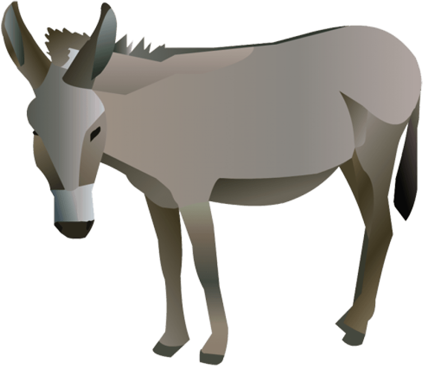 Low Poly Donkey Illustration PNG Image