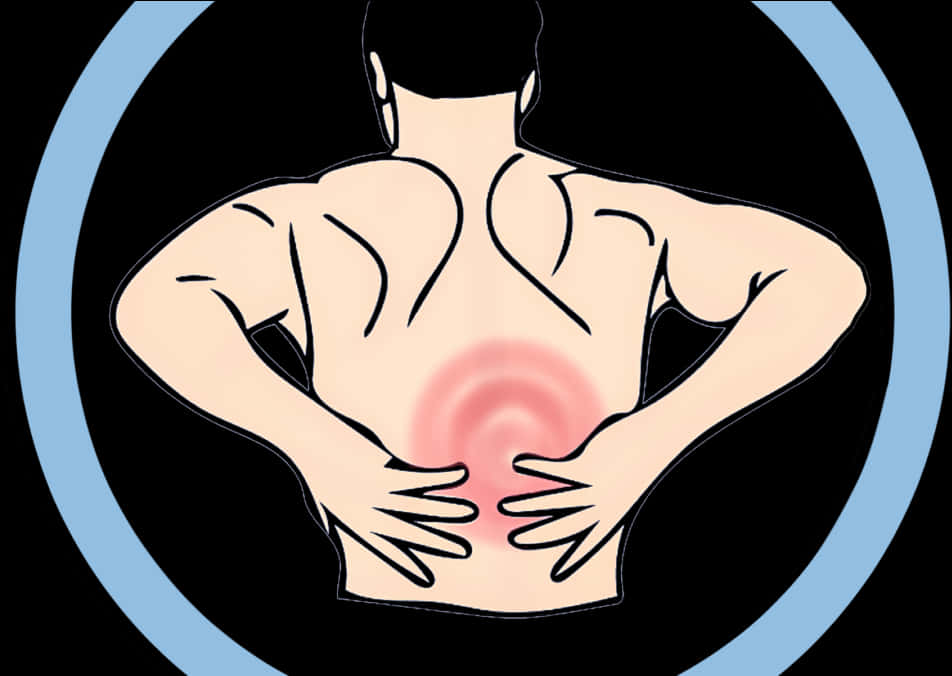 Lower Back Pain Illustration PNG Image