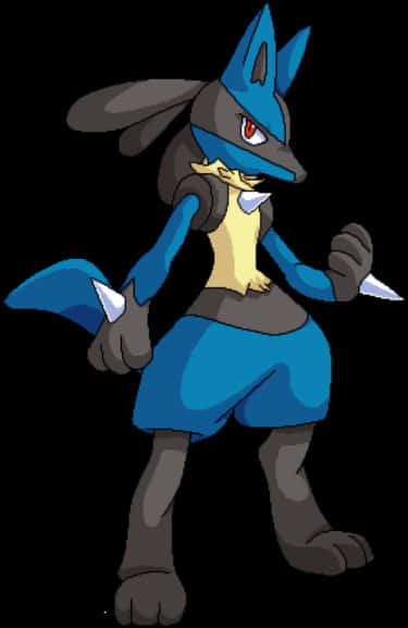 Lucario Pokemon Character PNG Image