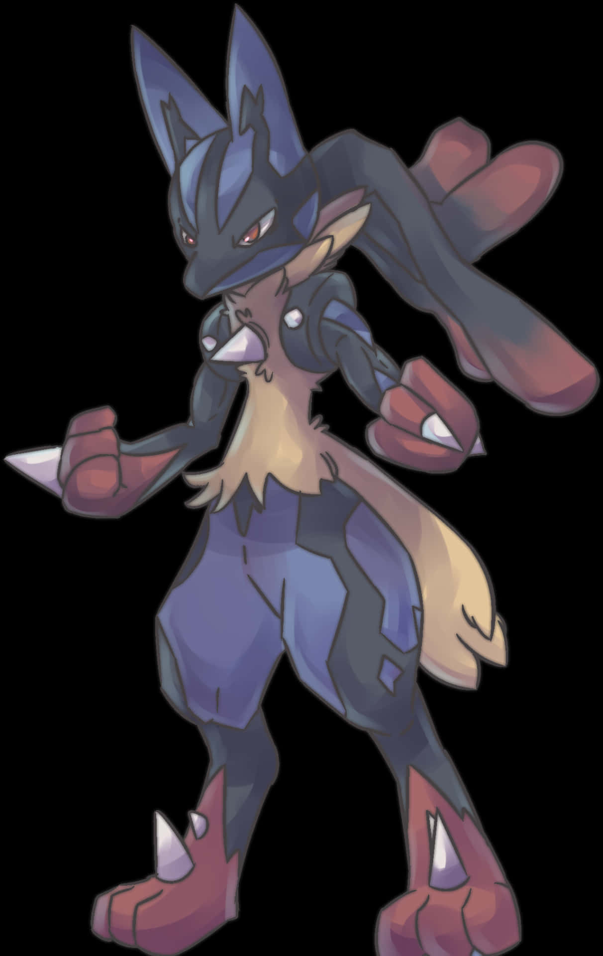 Lucario Pokemon Character Art PNG Image