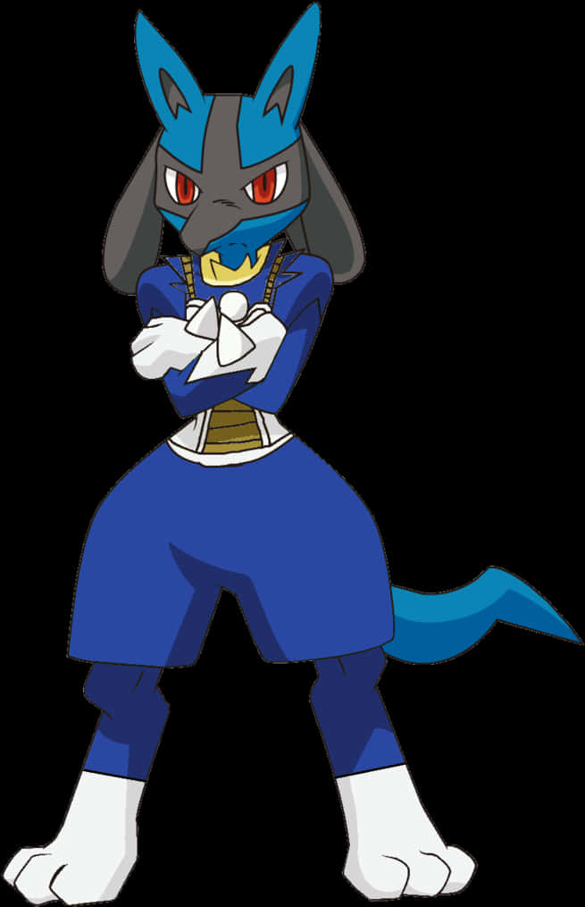 Lucario Pokemon Character Pose PNG Image