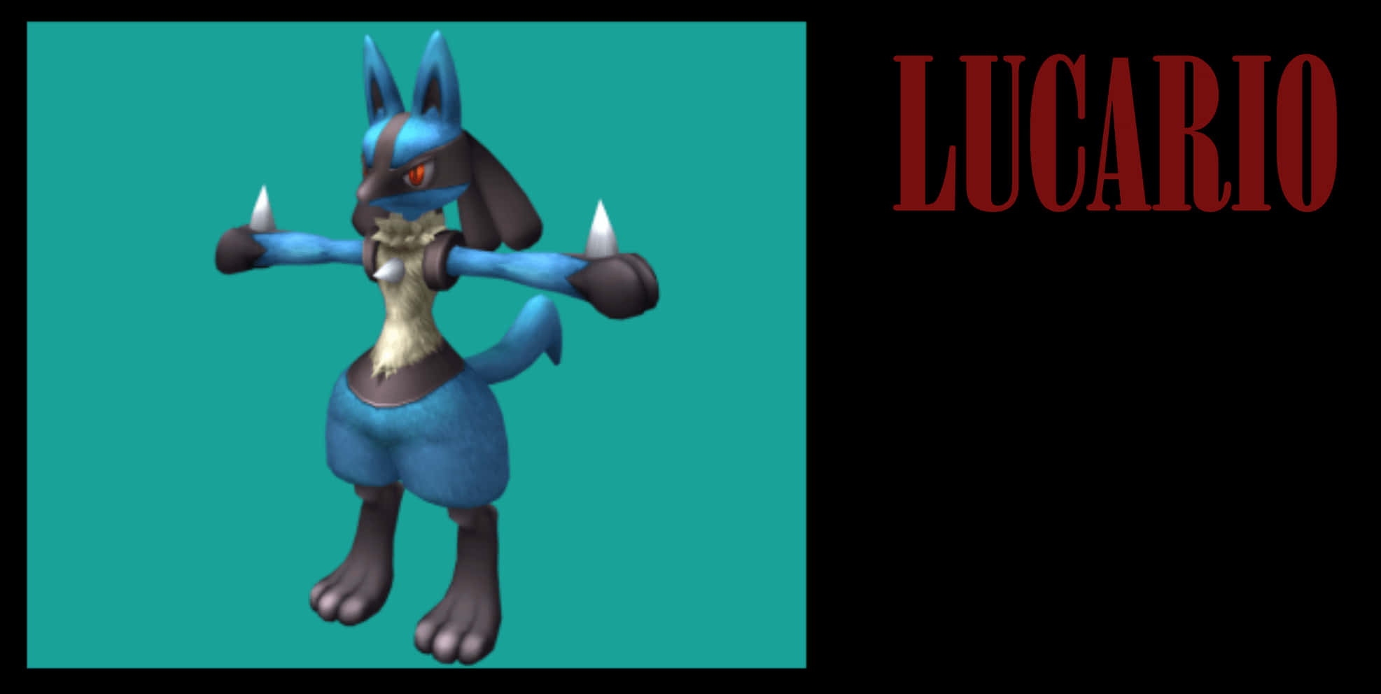 Lucario Pokemon Character Render PNG Image