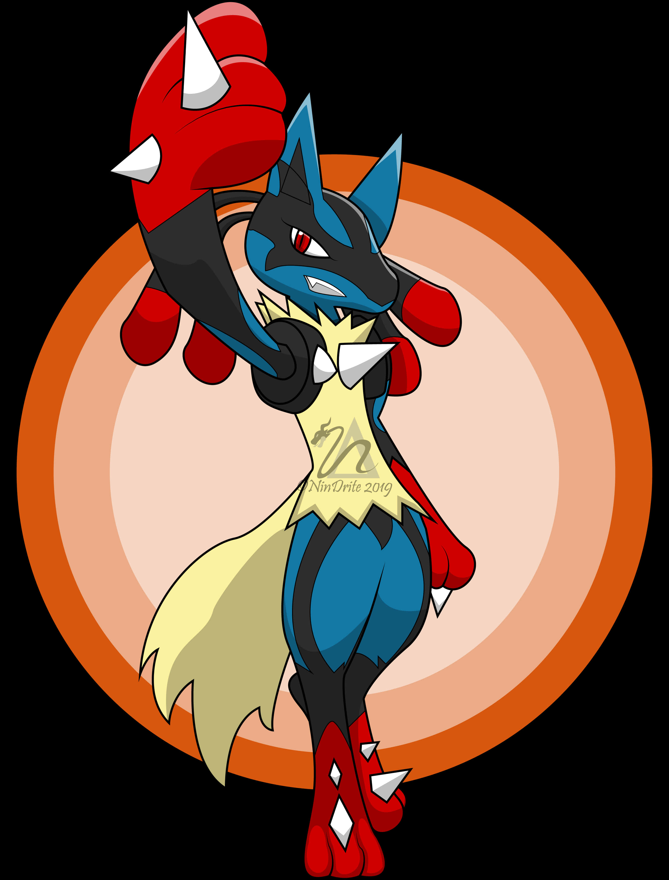 Lucario Pokemon Fan Art2019 PNG Image