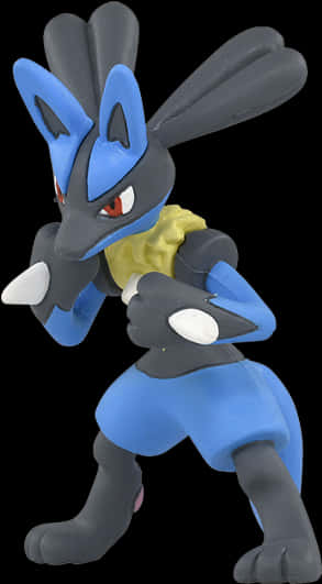 Lucario Pokemon Fighting Stance PNG Image