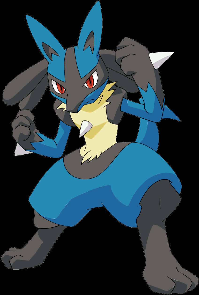 Lucario Pokemon Readyfor Battle PNG Image