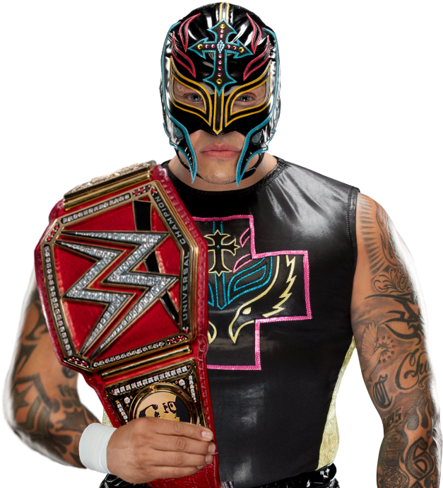 Luchador_with_ W W E_ Championship_ Belt PNG Image