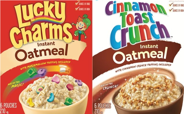 Lucky Charms Cinnamon Toast Crunch Oatmeal Packages PNG Image