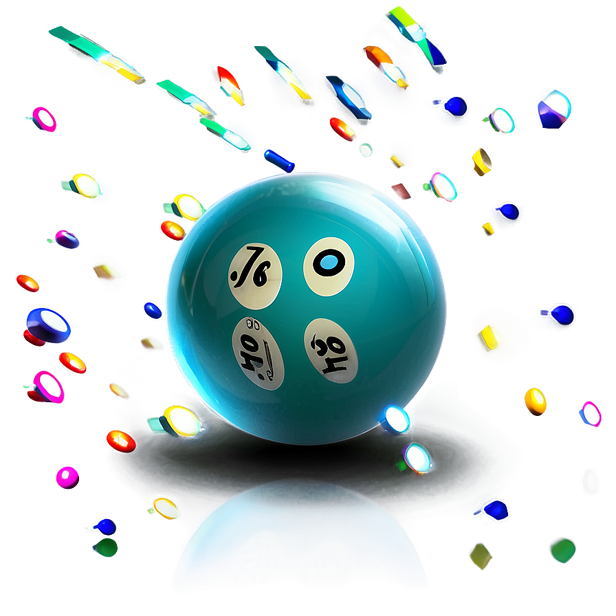 Lucky Lottery Ball Illustration PNG Image