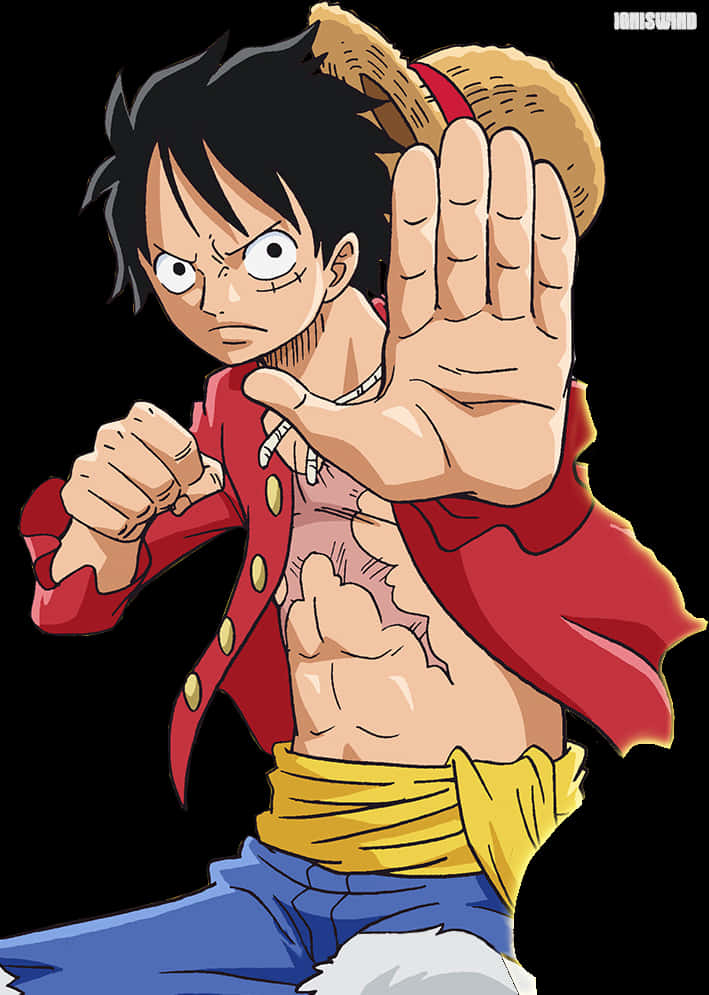 Luffy_ Gear_ Second_ Pose_ Anime PNG Image