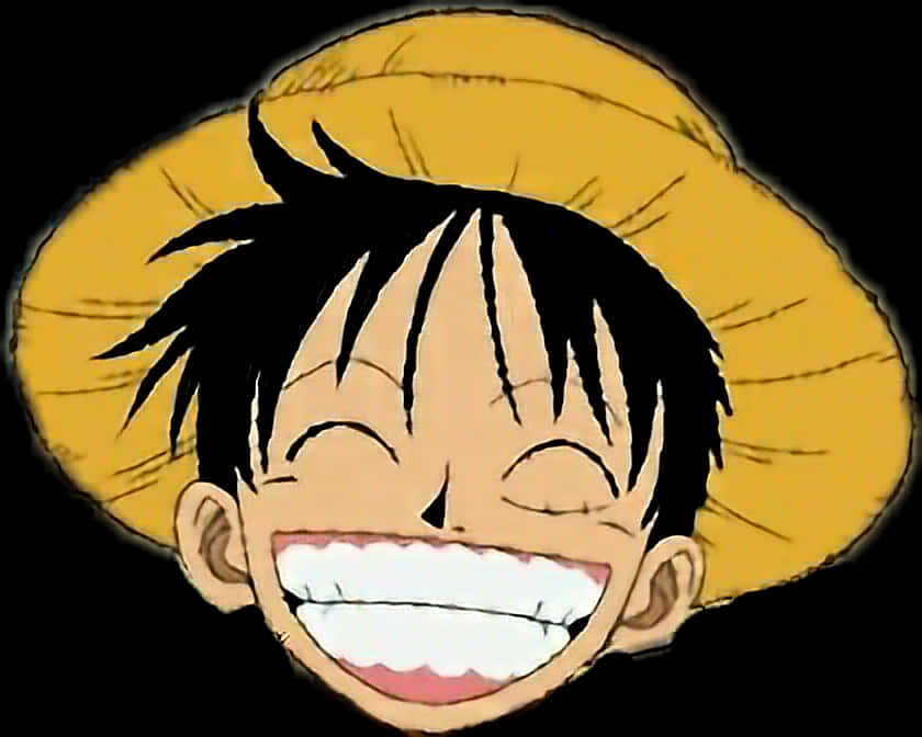 Luffy Laughing Portrait PNG Image