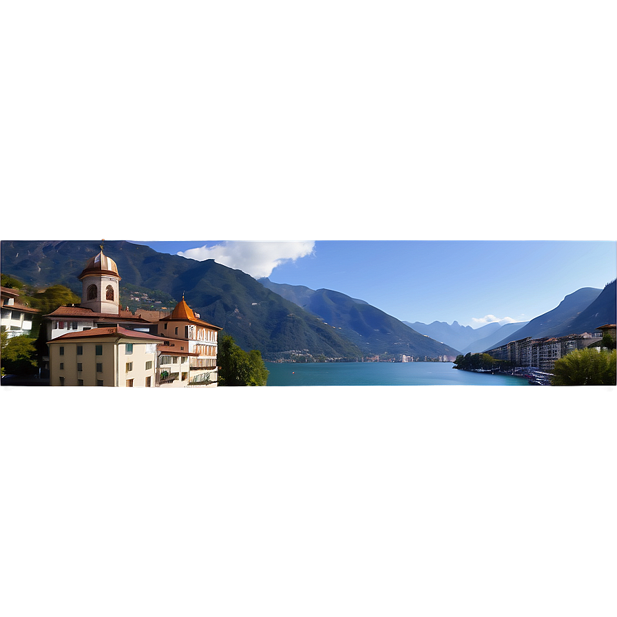 Lugano Lakeside View Png Hmn34 PNG Image