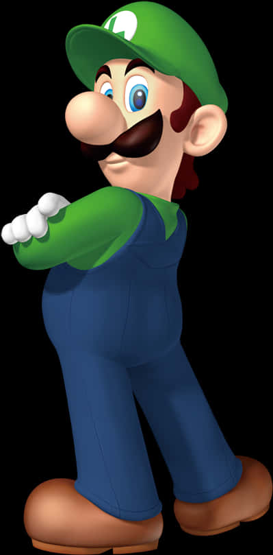 Luigi Classic Pose PNG Image