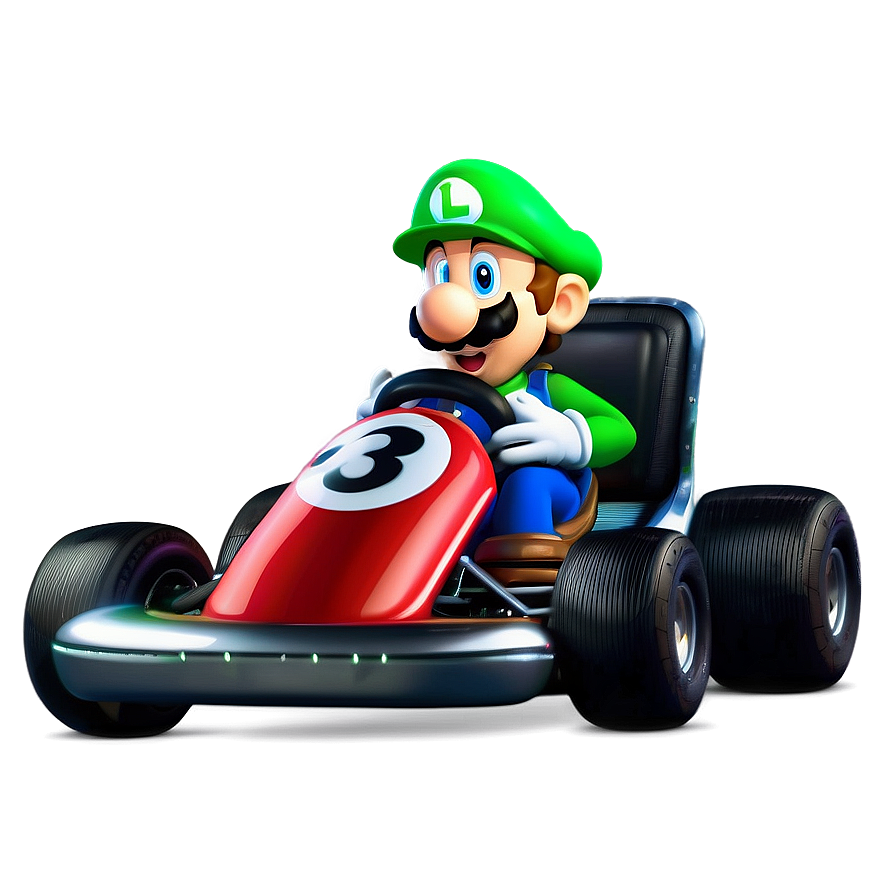 Luigi Kart Racing Png 14 PNG Image