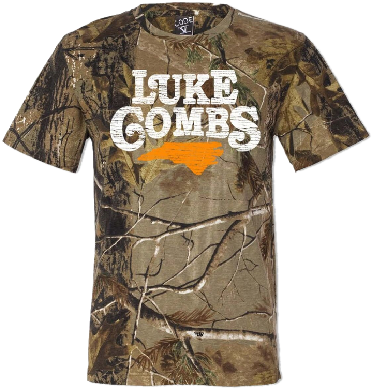 Luke Combs Camo T Shirt Design PNG Image