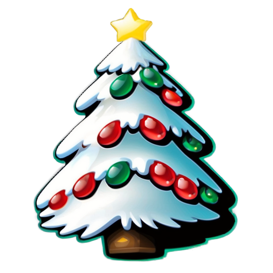 Luminous Cute Christmas Tree Decoration Png 75 PNG Image