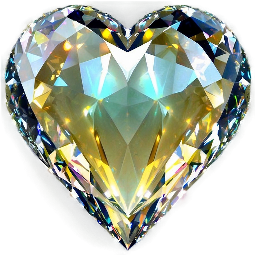 Luminous Diamond Heart Graphic Png 1 PNG Image