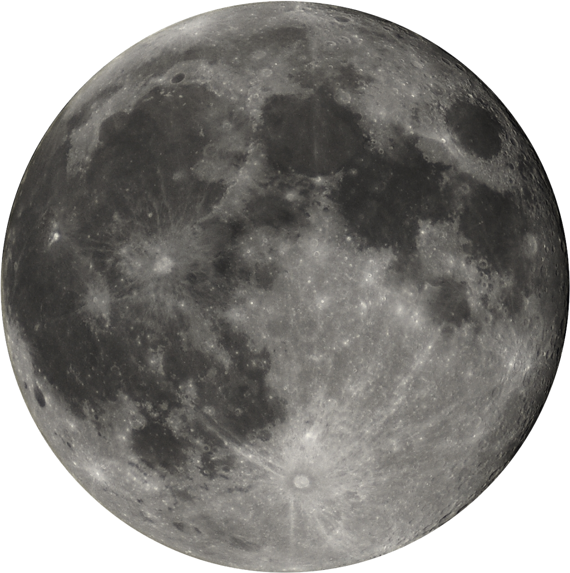 Luminous Full Moon Night Sky PNG Image