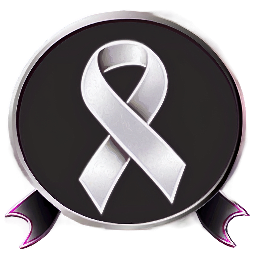 Lung Cancer Ribbon In Circle Png Xem44 PNG Image