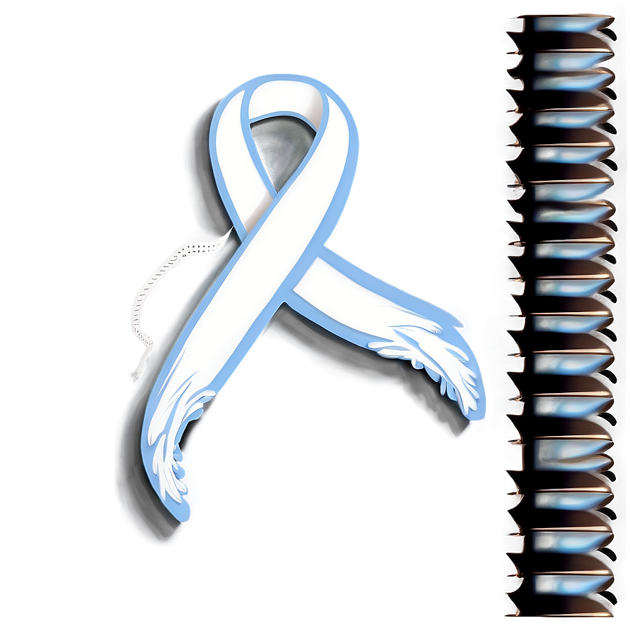 Lung Cancer Ribbon With Feather Png 06292024 PNG Image